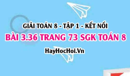 Giải bài 3.36 trang 73 Toán 8 Tập 1 SGK Kết nối tri thức